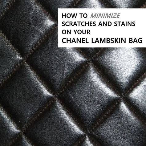 how to protect chanel lambskin leather|chanel lambskin purse scratches.